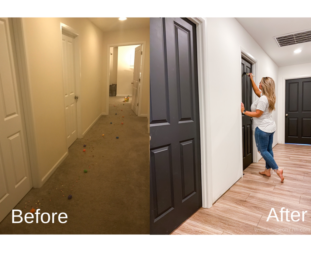 painting interior doors before after